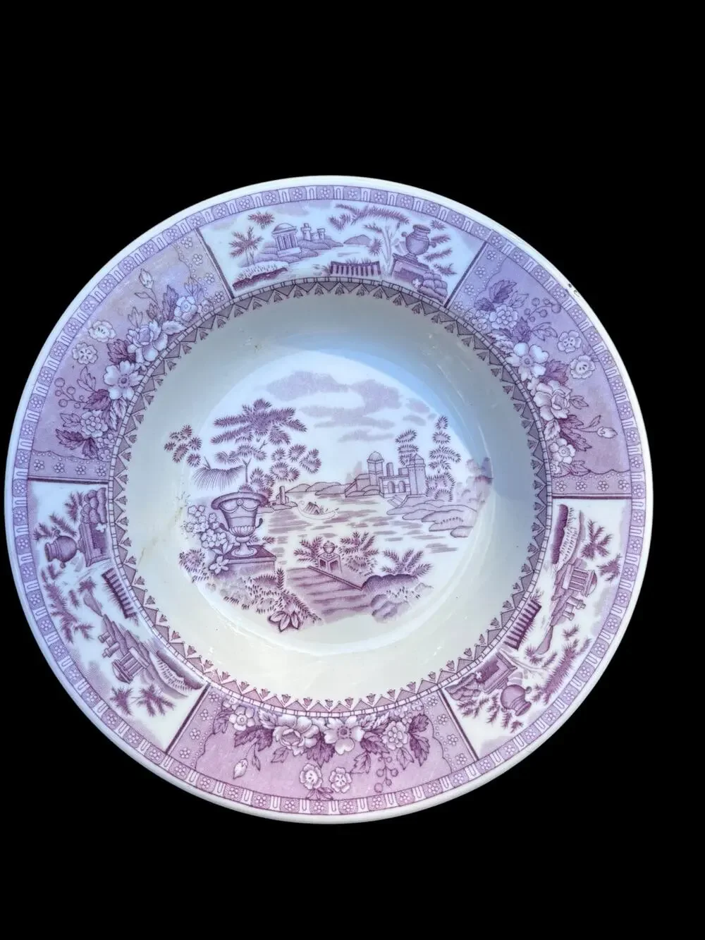 Vintage Syracuse Mulberry Transferware Bowl Restaurant ware Cottagecore Farm